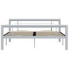 Estructura De Cama De Metal Gris Y Blanco 120x200 Cm Vidaxl