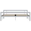 Estructura De Cama De Metal Gris Y Blanco 180x200 Cm Vidaxl