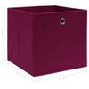 Cajas De Almacenaje 4 Uds Tela Rojo Oscuro 32x32x32 Cm Vidaxl