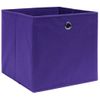 Cajas De Almacenaje 10 Unidades Tela Morado 32x32x32 Cm