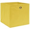 Cajas De Almacenaje 4 Uds Tela Amarillo 32x32x32 Cm Vidaxl