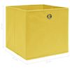 Cajas De Almacenaje 4 Uds Tela Amarillo 32x32x32 Cm Vidaxl