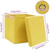 Cajas De Almacenaje Con Tapas 10 Uds Tela Amarillo 32x32x32 Cm Vidaxl