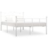 Estructura De Cama De Metal Blanca 160x200 Cm Vidaxl