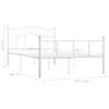 Estructura De Cama De Metal Blanca 160x200 Cm Vidaxl