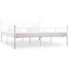 Estructura De Cama De Metal Blanco 180x200 Cm Vidaxl