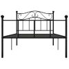 Estructura De Cama De Metal Negro 90x200 Cm Vidaxl