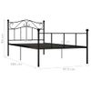 Estructura De Cama De Metal Negro 90x200 Cm Vidaxl