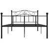 Estructura De Cama De Metal Negro 160x200 Cm Vidaxl