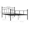 Estructura De Cama De Metal Negro 160x200 Cm Vidaxl