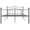 Estructura De Cama De Metal Gris 160x200 Cm Vidaxl