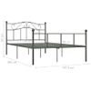 Estructura De Cama De Metal Gris 160x200 Cm Vidaxl