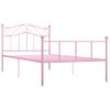 Estructura De Cama De Metal Rosa 90x200 Cm Vidaxl