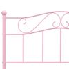 Estructura De Cama De Metal Rosa 160x200 Cm Vidaxl