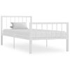 Estructura De Cama De Metal Blanco 90x200 Cm Vidaxl