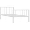 Estructura De Cama De Metal Blanco 100x200 Cm Vidaxl