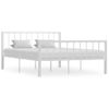 Estructura De Cama De Metal Blanco 140x200 Cm Vidaxl