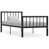 Estructura De Cama De Metal Negro 90x200 Cm Vidaxl