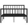 Estructura De Cama De Metal Negro 120x200 Cm Vidaxl