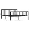 Estructura De Cama De Metal Negro 160x200 Cm Vidaxl