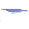 Toldo De Carrete Manual Azul Y Blanco 400x300 Cm Vidaxl