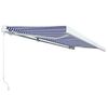 Toldo De Carrete Manual Azul Y Blanco 500x300 Cm Vidaxl