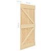 Puerta De Madera Maciza De Pino  90x210 Cm Vidaxl