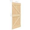 Puerta De Madera Maciza De Pino 100x210 Cm Vidaxl