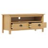 Mueble De Tv Hill Madera Maciza Pino Marrón Miel 110x40x47 Cm Vidaxl