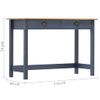 Mesa Consola Hill Con 2 Cajones Madera Pino 110x45x74 Cm Vidaxl