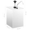 Dispensador De Salsa De Acero Inoxidable 3,5 L Vidaxl