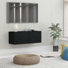 Mueble Para Tv Madera Contrachapada Negro 80x30x30 Cm Vidaxl