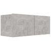 Mueble Para Tv Madera Contrachapada Gris Hormigón 80x30x30 Cm Vidaxl