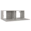 Mueble Para Tv Madera Contrachapada Gris Hormigón 80x30x30 Cm Vidaxl