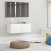 Mueble Tv Madera Contrachapada Blanco Brillante 80x30x30 Cm Vidaxl