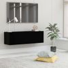 Mueble Pared Tv Madera Contrachapada Roble Negro 100x30x30 Cm Vidaxl