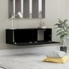 Mueble Pared Tv Madera Contrachapada Roble Negro 100x30x30 Cm Vidaxl