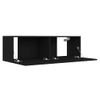 Mueble Pared Tv Madera Contrachapada Roble Negro 100x30x30 Cm Vidaxl