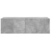 Mueble Para Tv Madera Contrachapada Gris Hormigón 100x30x30 Cm Vidaxl