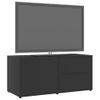 Mueble Para Tv Madera Contrachapada Gris 80x34x36 Cm Vidaxl