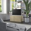 Mueble Para Tv Madera Contrachapada Color Roble 80x34x36 Cm Vidaxl