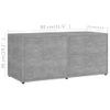 Mueble Para Tv Madera Contrachapada Gris Hormigón 80x34x36 Cm Vidaxl