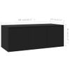 Mueble Para Tv Madera Contrachapada Negro 80x34x30 Cm Vidaxl