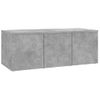 Mueble Para Tv Madera Contrachapada Gris Hormigón 80x34x30 Cm Vidaxl