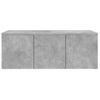 Mueble Para Tv Madera Contrachapada Gris Hormigón 80x34x30 Cm Vidaxl