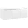 Mueble Tv Madera Contrachapada Blanco Brillante 80x34x30 Cm Vidaxl