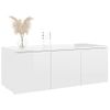 Mueble Tv Madera Contrachapada Blanco Brillante 80x34x30 Cm Vidaxl