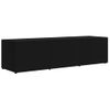 Mueble Para Tv Madera Contrachapada Negro 120x34x30 Cm Vidaxl