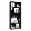 Estantería Librería Madera Contrachapada Negro 67x24x161 Cm Vidaxl