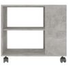 Mesa Auxiliar De Madera Contrachapada Gris Hormigón 70x35x55 Cm Vidaxl